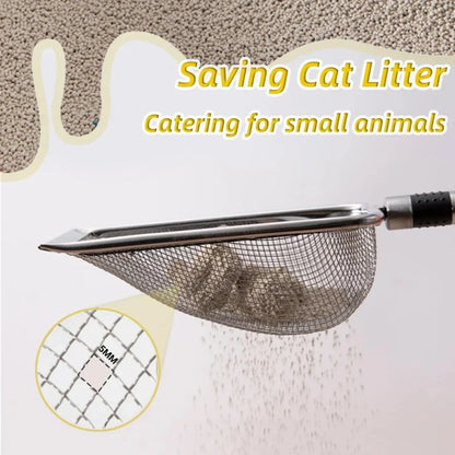 Stainless Steel Cat Litter Scoop - Ergonomic & Rust-Resistant