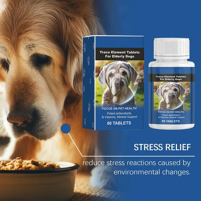 Senior Dog Trace Mineral Tablets – Joint, Immunity & Coat Health Supplement (80 Tablets)
