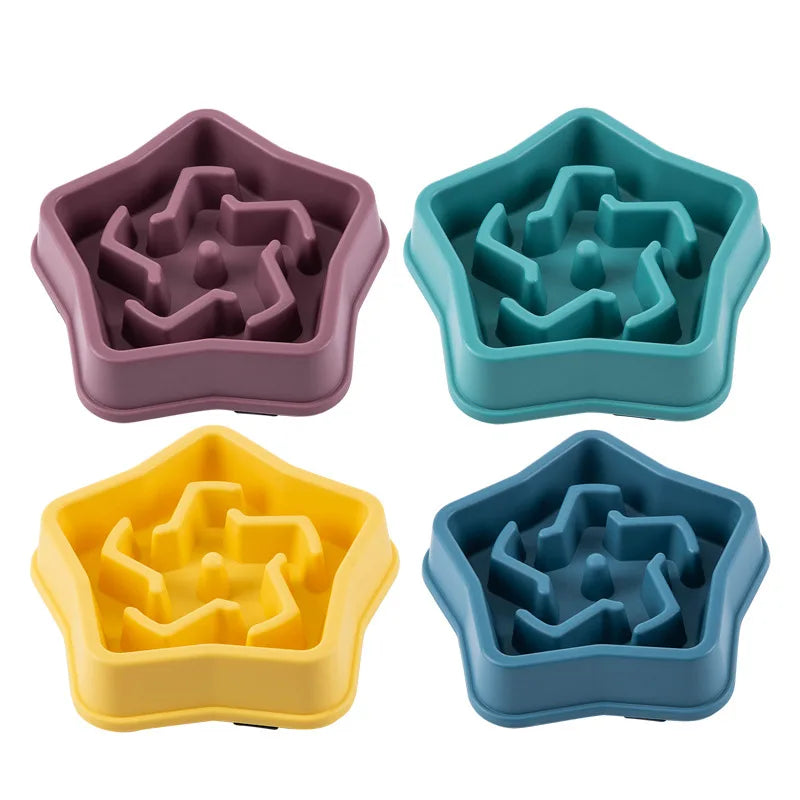 Slow Feed Pet Bowl - Anti-Choke, Non-Slip for Cats & Dogs