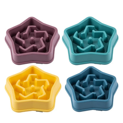 Slow Feed Pet Bowl - Anti-Choke, Non-Slip for Cats & Dogs