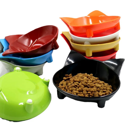 Cat Food & Water Bowl Set - Non-Slip, Safe & Colourful