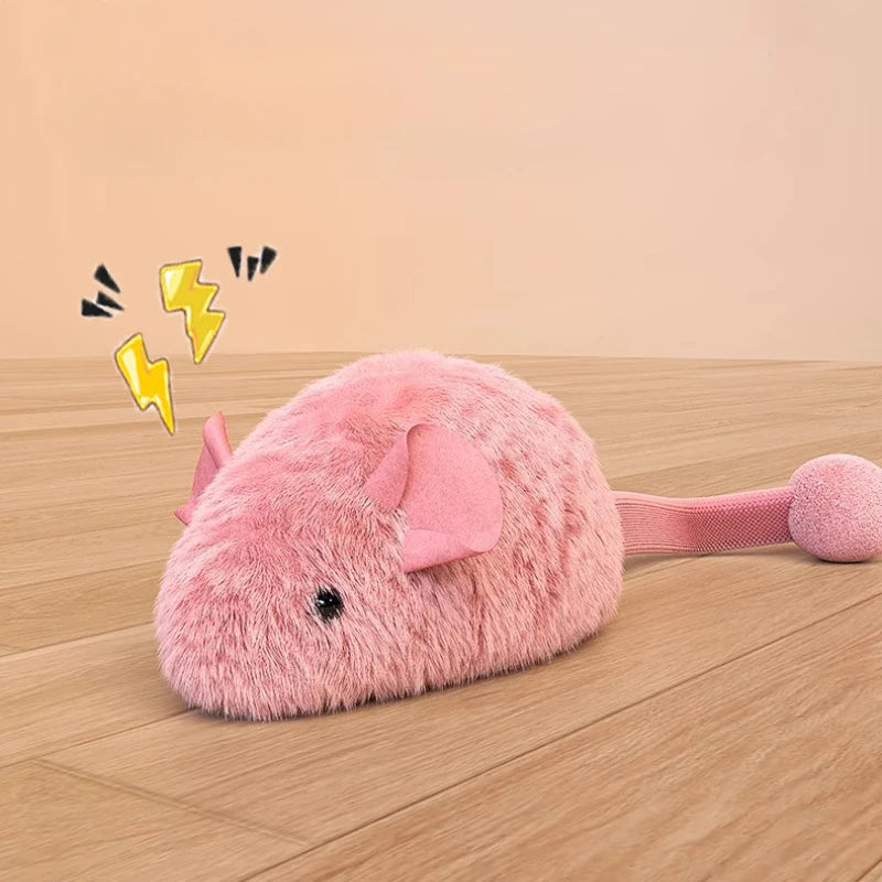 Interactive Luminous Mouse Plush Cat Toy - Glow in the Dark